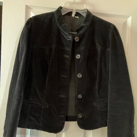 Ladies Black Cotton Jacket - Size Large - Picture 1 of 3